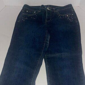 Women's Jeans Style & Co SZ 10- Blue Denim Cotton Stretch Medium Wash Slim-Leg